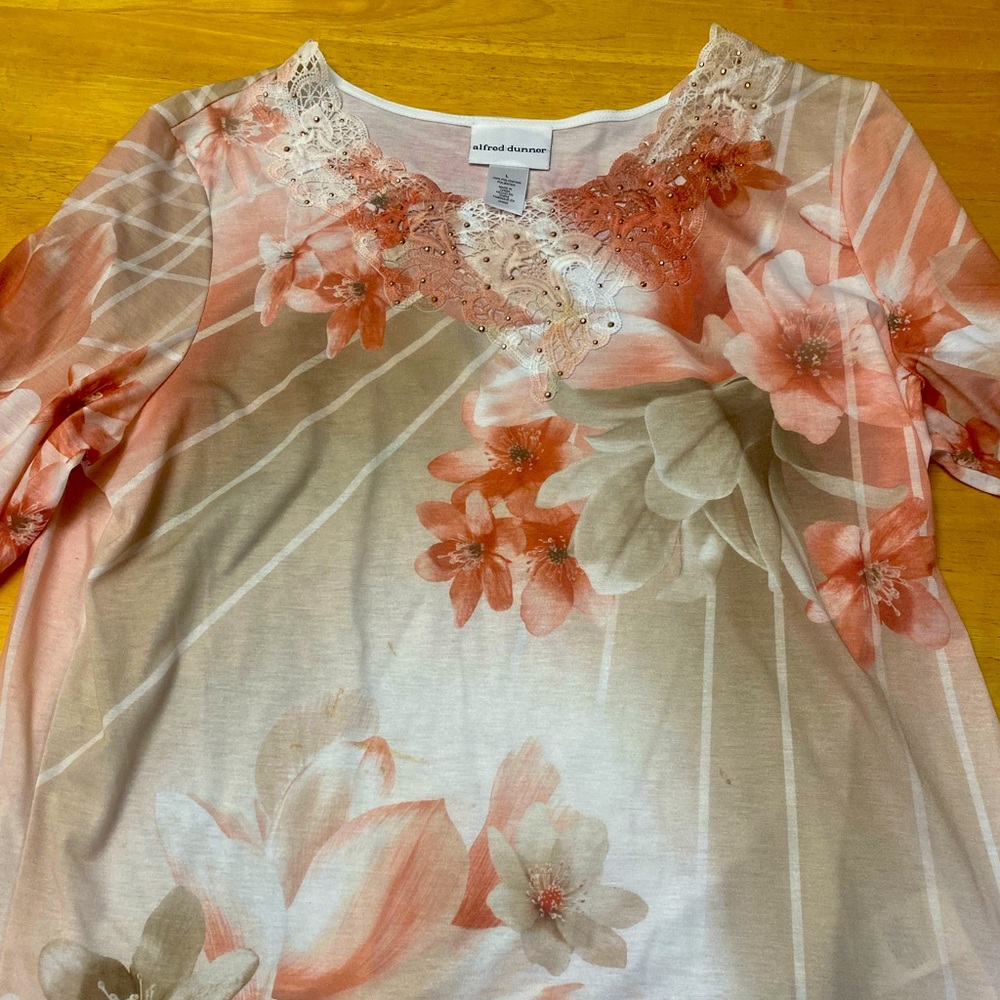 Alfred Dunner 3/4 sleeve Shirt